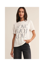 Z Supply Love Boyfriend Tee in Sea Salt by Z Supply