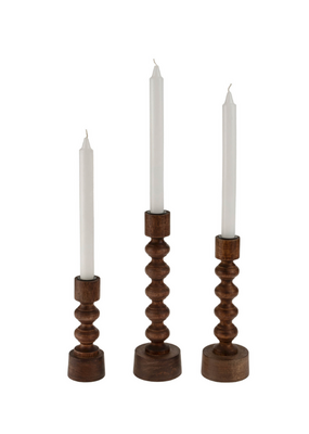 Indaba Trading Woodspun Candle Holder