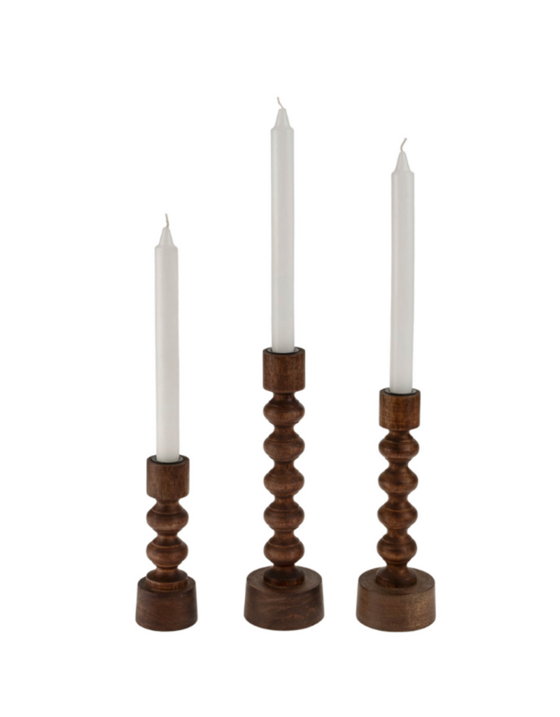 Indaba Trading Woodspun Candle Holder