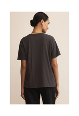 Z Supply Mistletoe Boyfriend Tee in Black Sand by Z Supply