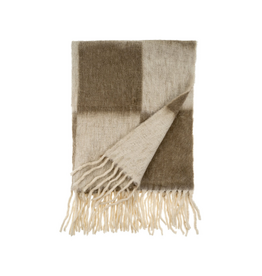 Indaba Trading Checkerboard Throw in Taupe