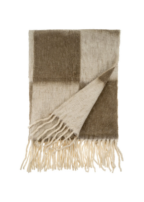 Indaba Trading Checkerboard Throw in Taupe