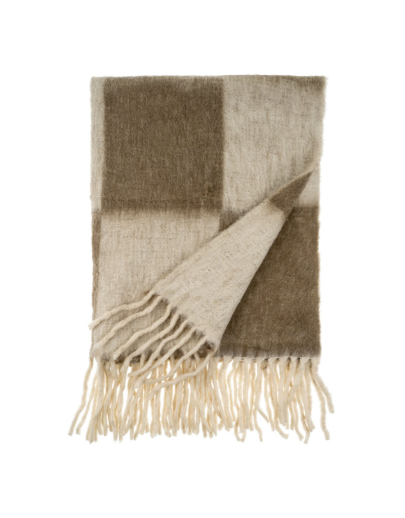 Indaba Trading Checkerboard Throw in Taupe