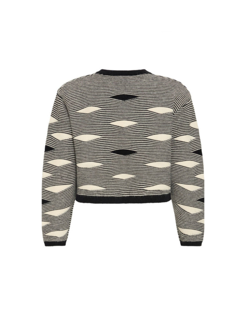 ICHI Bawaves Sweater in Black by ICHI