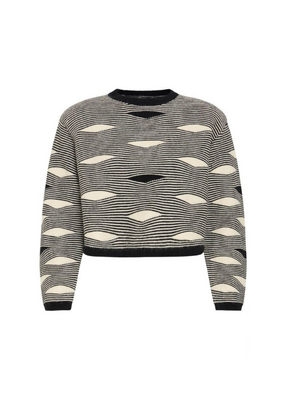 ICHI Bawaves Sweater in Black by ICHI