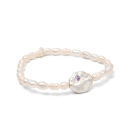 Scout Protection Pearl Affirmation Bracelet in Silver by Scout