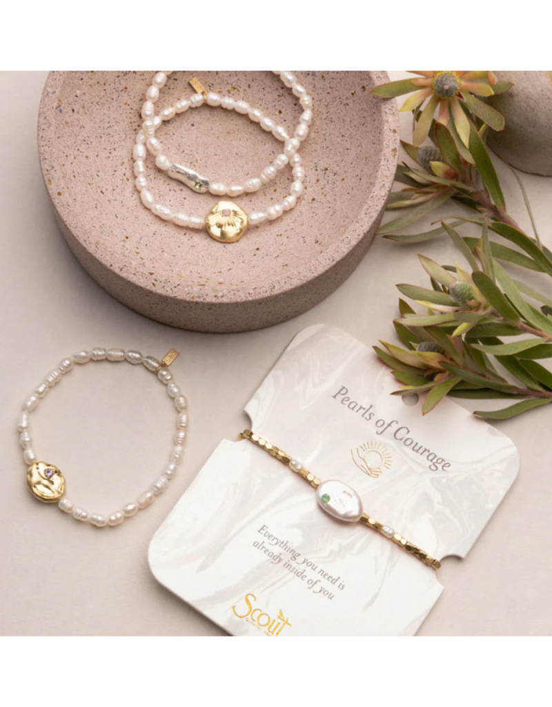 Scout Protection Pearl Affirmation Bracelet in Silver by Scout
