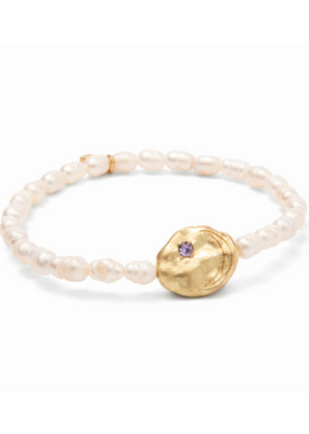Scout Protection Pearl Affirmation Bracelet in Gold by Scout