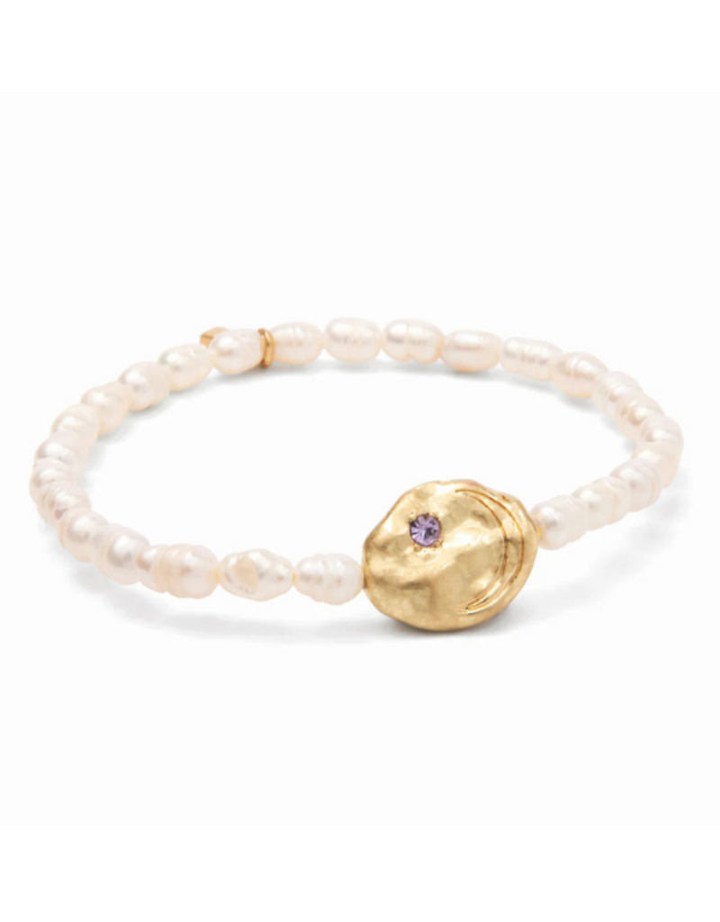 Scout Protection Pearl Affirmation Bracelet in Gold by Scout