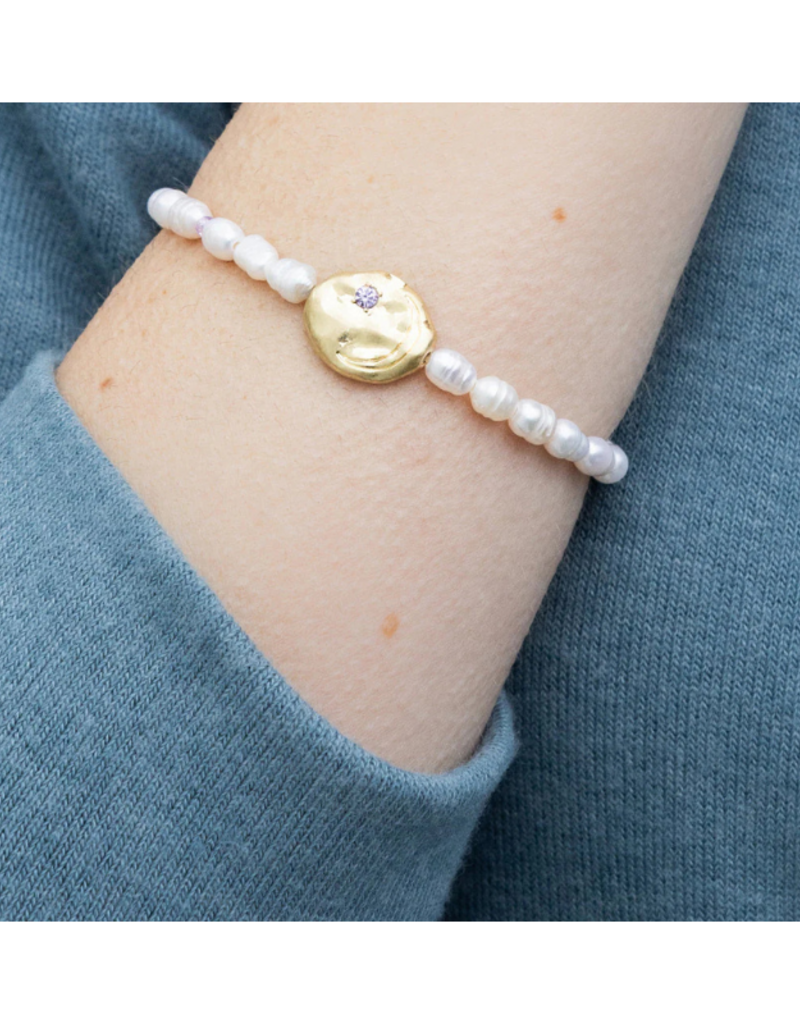 Scout Protection Pearl Affirmation Bracelet in Gold by Scout
