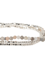 Scout Delicate Stone Wrap Bracelet -  Moonstone/Silver by Scout