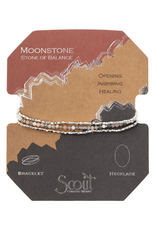 Scout Delicate Stone Wrap Bracelet -  Moonstone/Silver by Scout