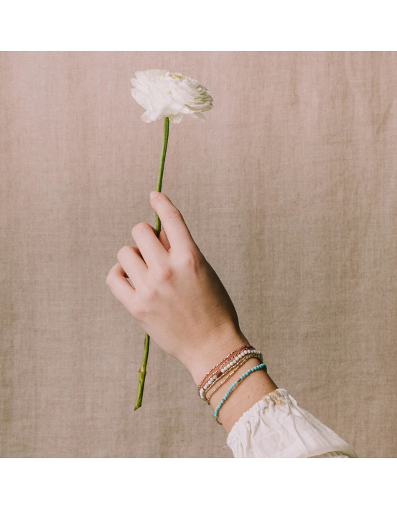 Scout Delicate Stone Wrap Bracelet -  Moonstone/Silver by Scout