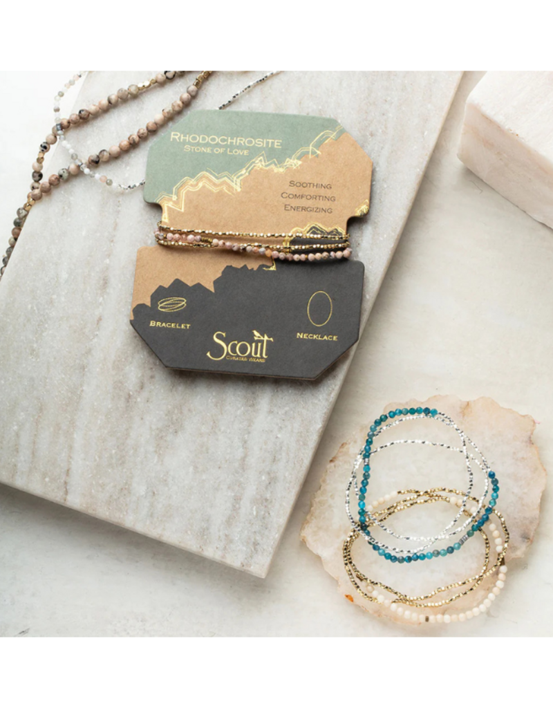 Scout Delicate Stone Wrap Bracelet -  Moonstone/Silver by Scout