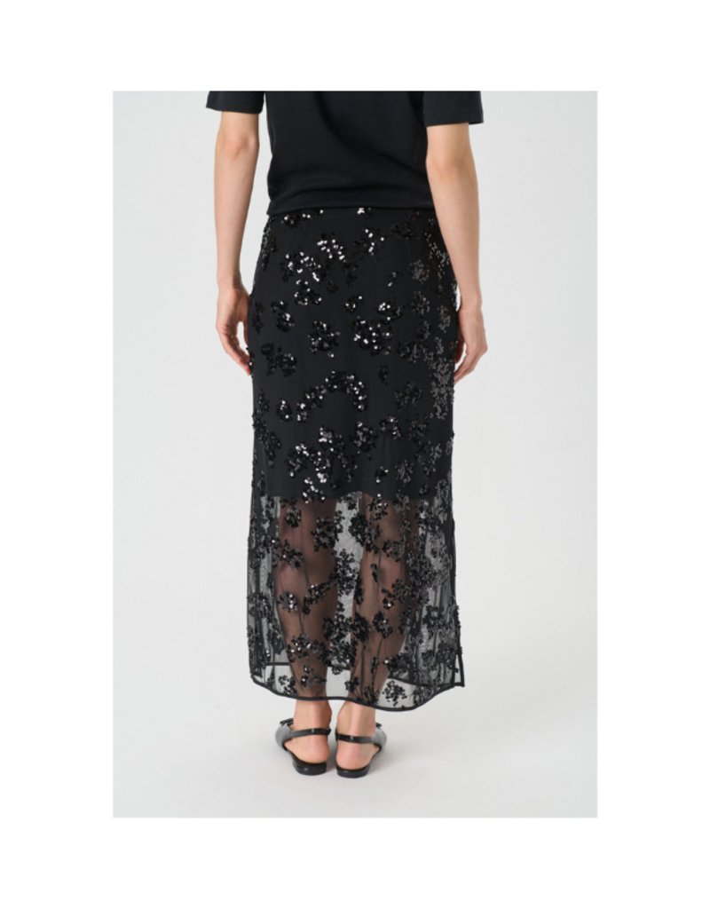 Part Two Vivika Skirt in Black Sequins by Part Two