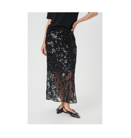Part Two Vivika Skirt in Black Sequins by Part Two