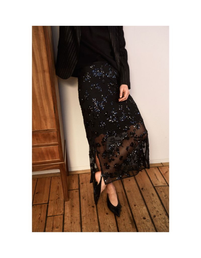 Part Two Vivika Skirt in Black Sequins by Part Two