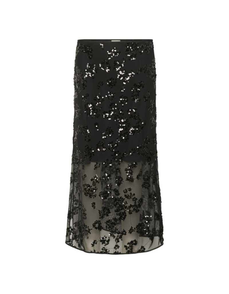 Part Two Vivika Skirt in Black Sequins by Part Two