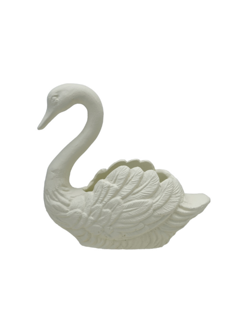 Creative Co-Op Cast Iron Swan Container