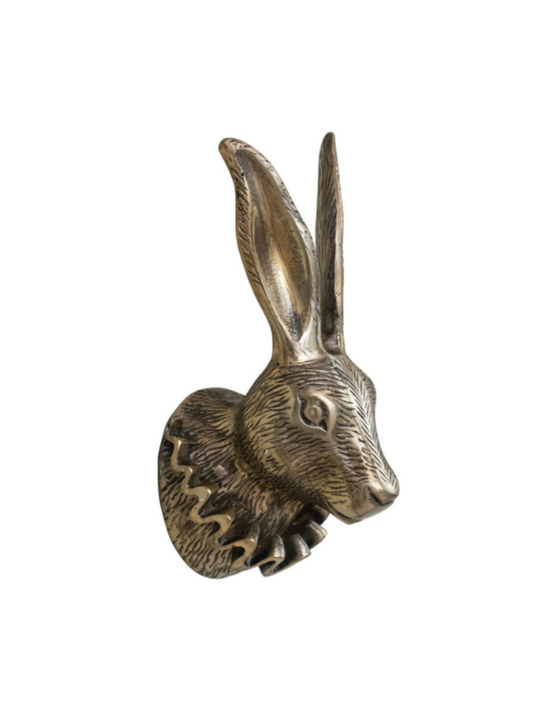 Creative Co-Op Rabbit Head Wtih Ruffle Collar
