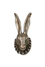 Creative Co-Op Rabbit Head Wtih Ruffle Collar