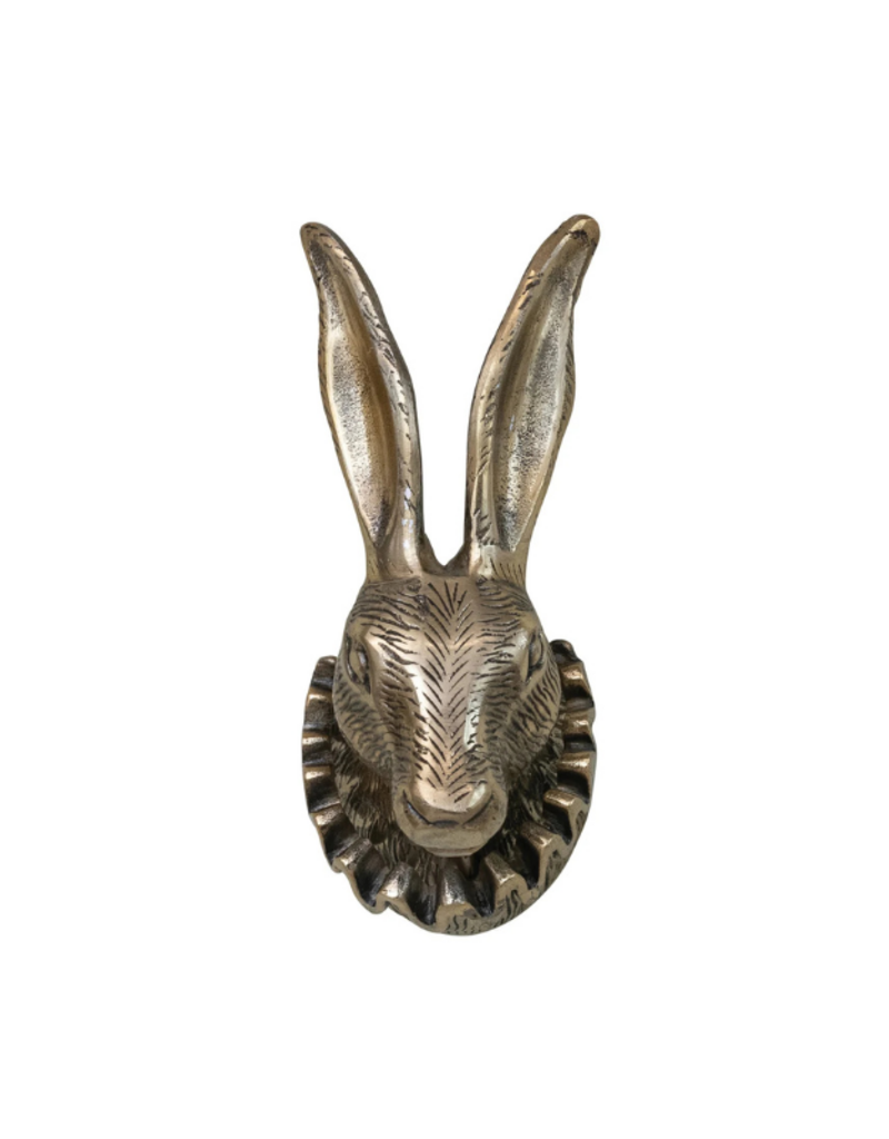Creative Co-Op Rabbit Head Wtih Ruffle Collar