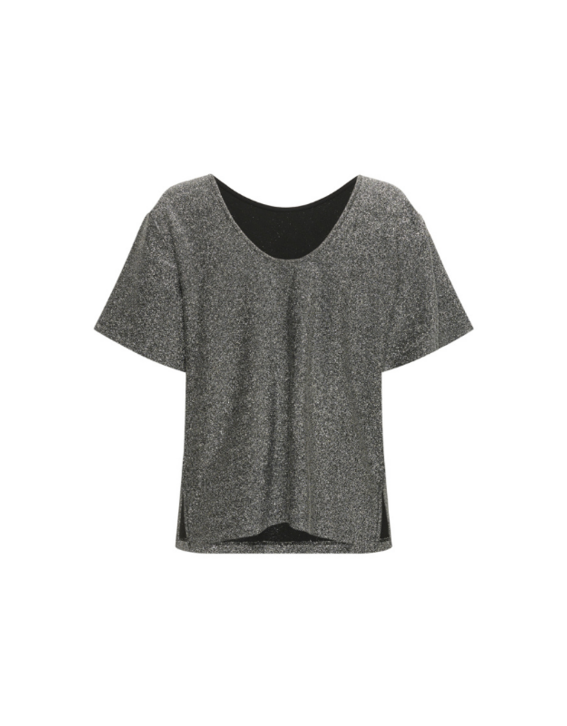 Part Two Verrona T-Shirt in Black Shimmer by Part Two