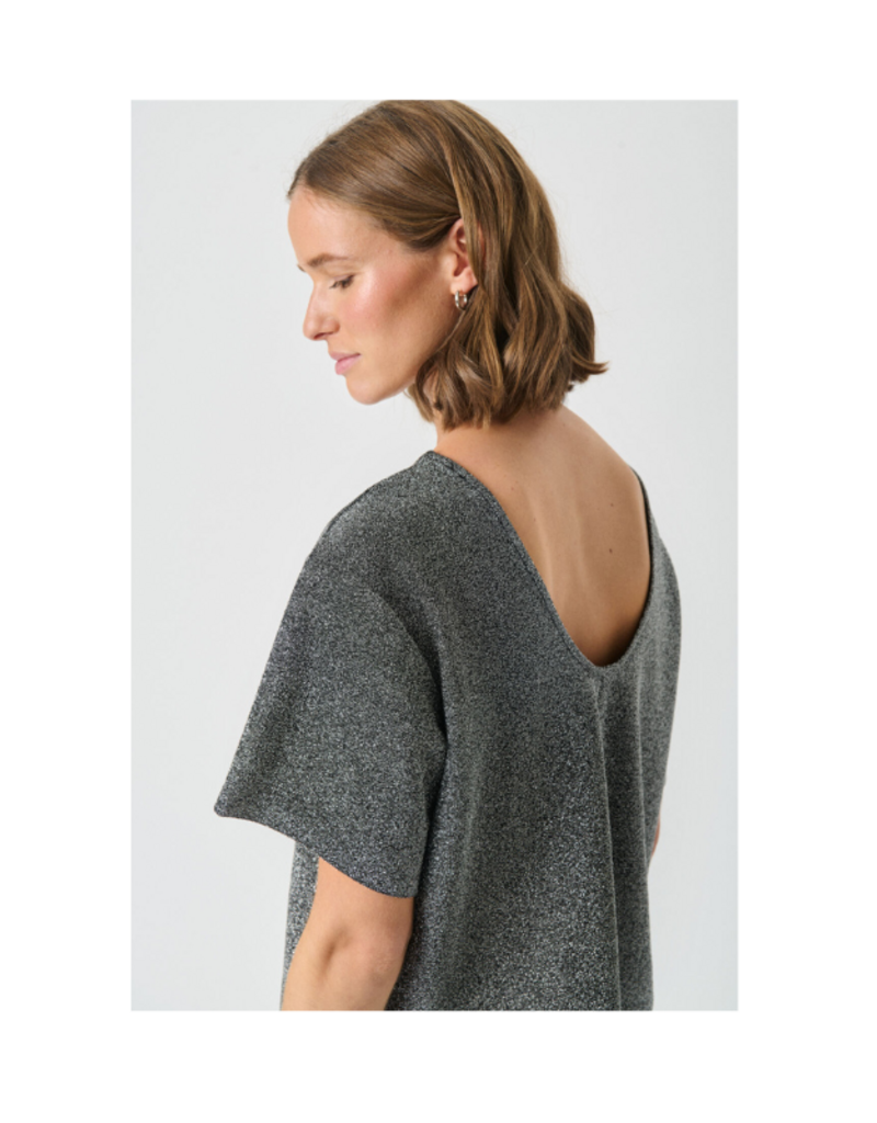 Part Two Verrona T-Shirt in Black Shimmer by Part Two