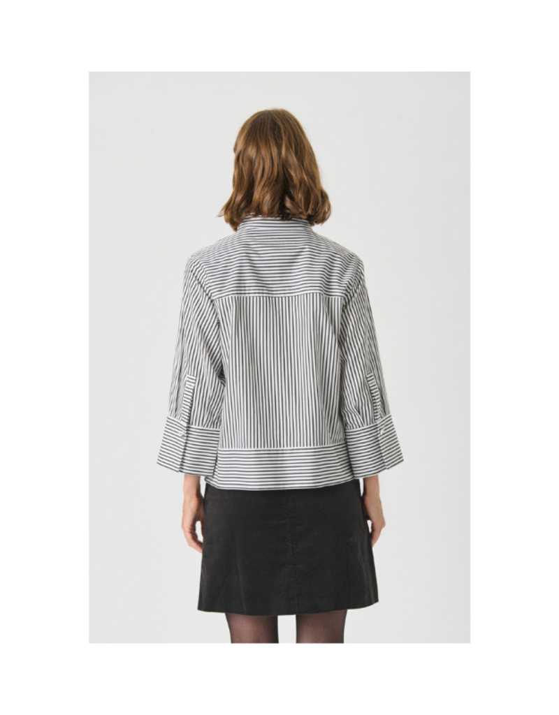 Part Two Vinny Shirt in Black Stripe by Part Two
