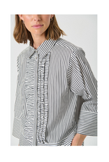 Part Two Vinny Shirt in Black Stripe by Part Two