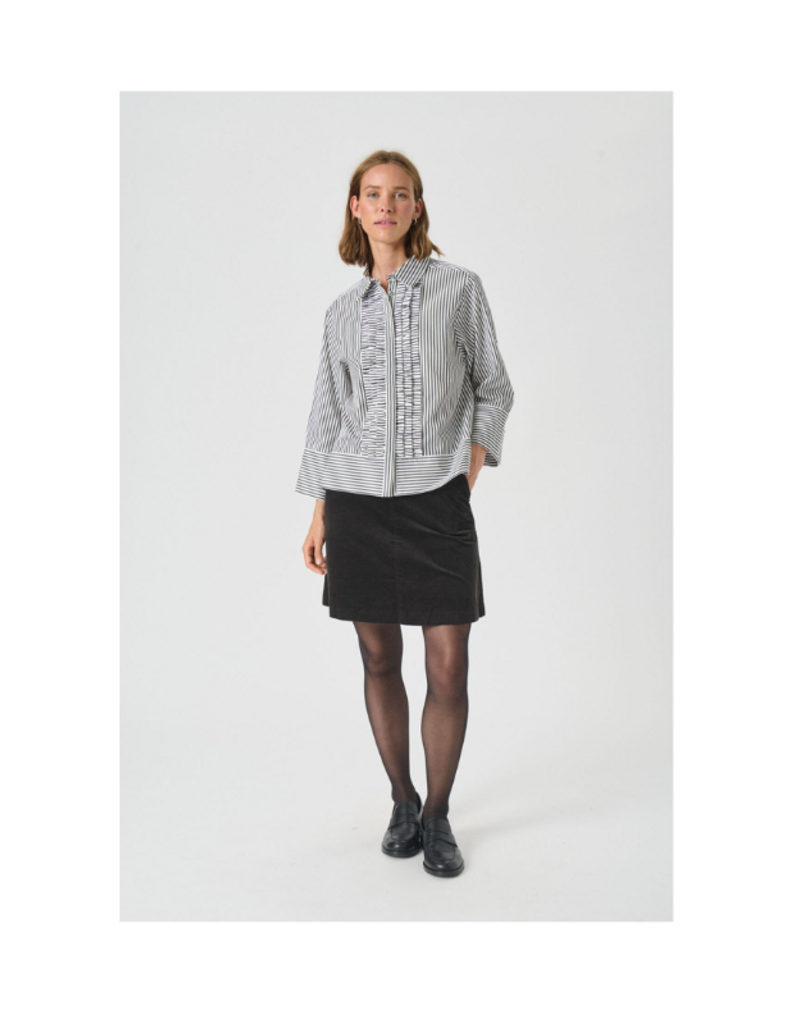 Part Two Vinny Shirt in Black Stripe by Part Two