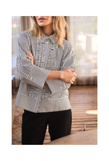 Part Two Vinny Shirt in Black Stripe by Part Two