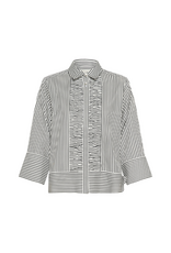 Part Two Vinny Shirt in Black Stripe by Part Two