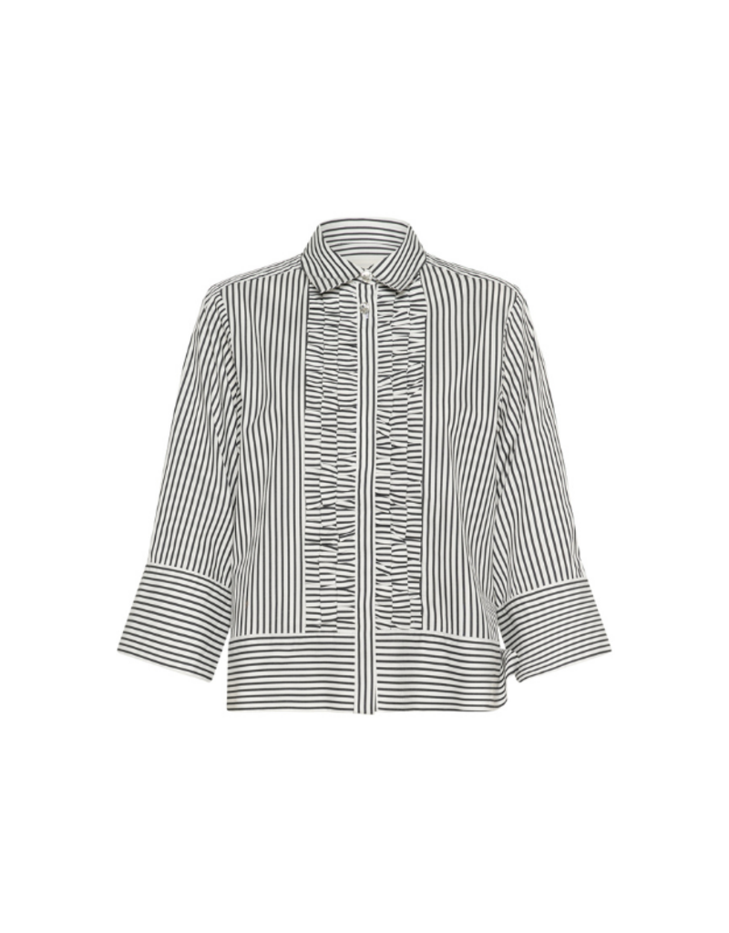 Part Two Vinny Shirt in Black Stripe by Part Two