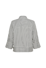 Part Two Vinny Shirt in Black Stripe by Part Two
