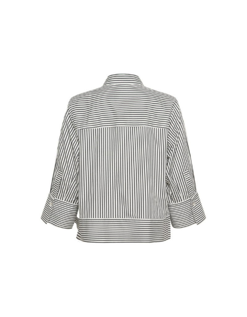 Part Two Vinny Shirt in Black Stripe by Part Two