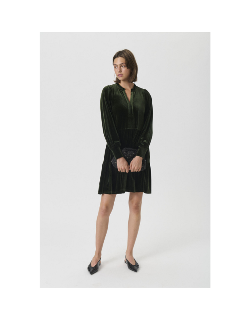 Part Two Viggase Velvet Dress in Rosin by Part Two