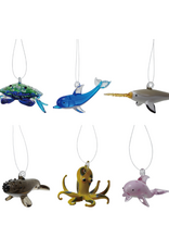 Creative Co-Op Glass Sea Ornament