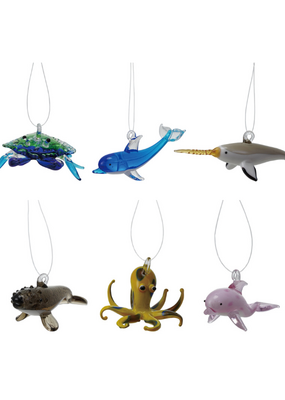 Creative Co-Op Glass Sea Ornament