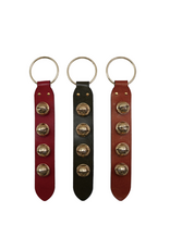 Creative Co-Op Leather Metal Bells Door Hanger