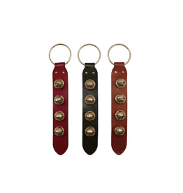 Creative Co-Op Leather Metal Bells Door Hanger