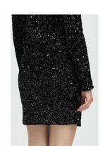 b.young Paillet Skirt in True Black Sequins by b.young