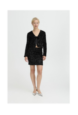 b.young Paillet Skirt in True Black Sequins by b.young