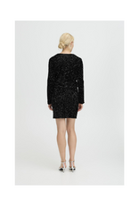 b.young Paillet Skirt in True Black Sequins by b.young