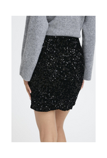 b.young Paillet Skirt in True Black Sequins by b.young
