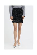 b.young Paillet Skirt in True Black Sequins by b.young