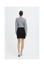 b.young Paillet Skirt in True Black Sequins by b.young