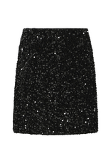 b.young Paillet Skirt in True Black Sequins by b.young