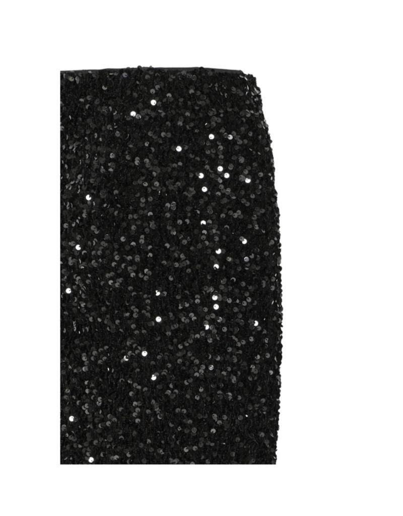 b.young Paillet Skirt in True Black Sequins by b.young