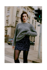 b.young Paillet Skirt in Evening Blue Sequins by b.young
